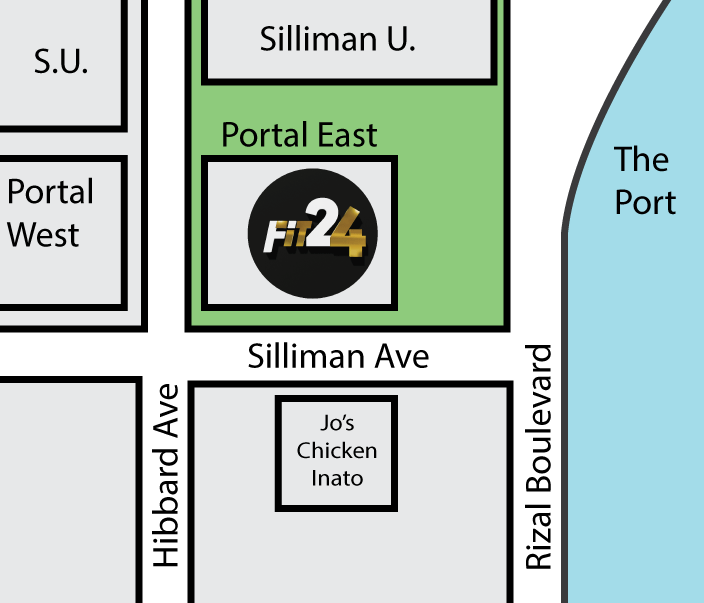Map showing location of Fit24 Gym & Cafe on Silliman Avenue. Click to open in Google Maps.