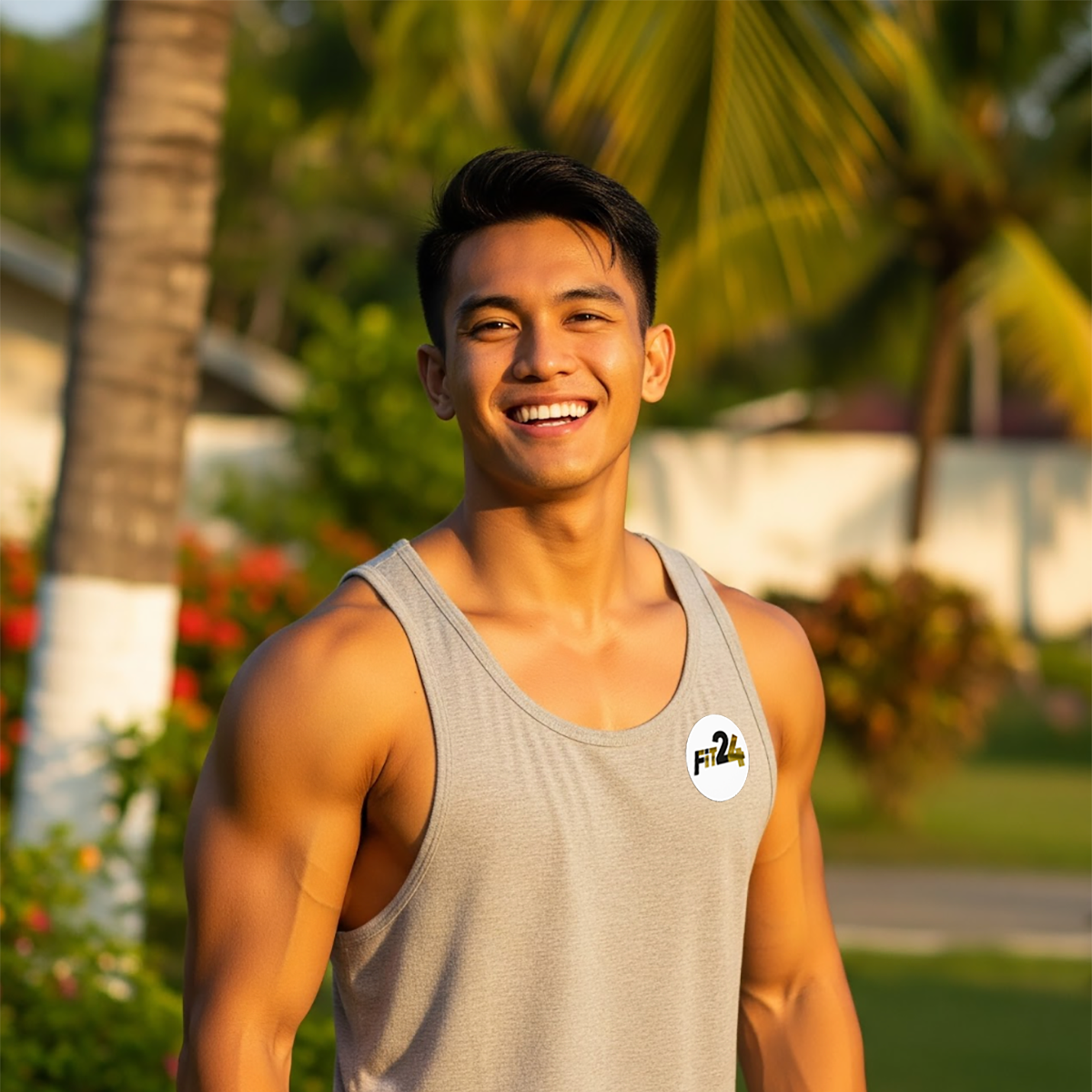 Young man embodying fitness and confidence at Fit24